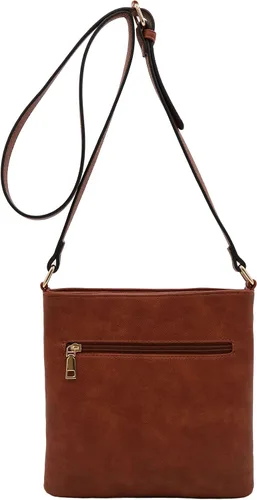 Vista 55 de Bolso bandolera clásico de tamaño mediano con placa dorada
