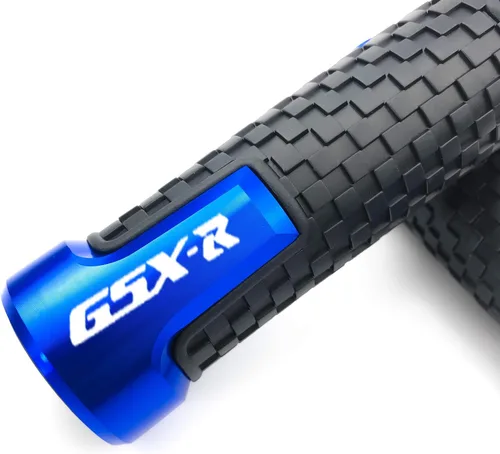 Vista 5 de Puños de motocicleta 78 pulgadas 0.866 in Universal antideslizante manillar Grips aluminio mango Grips para Suzuki GSXR 125 150 600 750 1000 (azul)