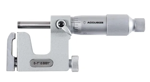 Vista 4 de Accusize Industrial Tools Micrómetro de yunque múltiple de 0-1'' x 0.0001'' en caja ajustada, P101-S100