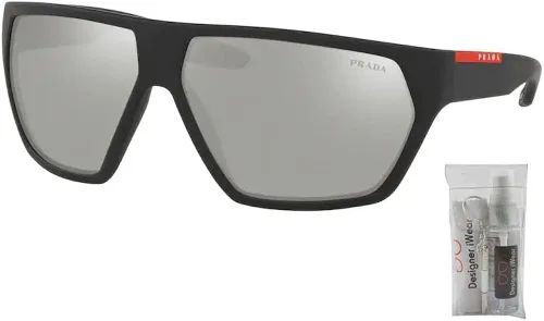 Vista 2 de Prada Active PS08US Irregular Sunglasses for Men BUNDLE With Designer iWear Complimentary Eyewear Kit