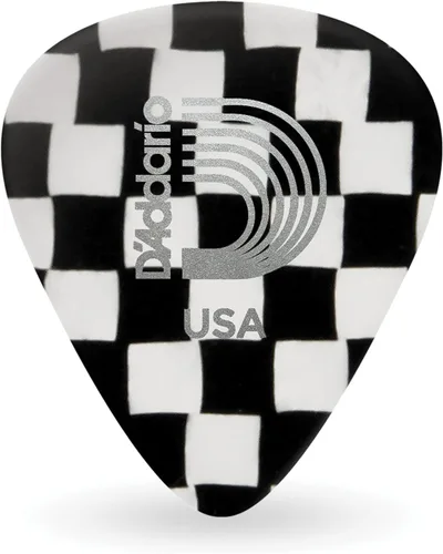 Vista 8 de D'Addario Accessories - Púas de celuloide negro para guitarra, paquete de 10, tamaño mediano