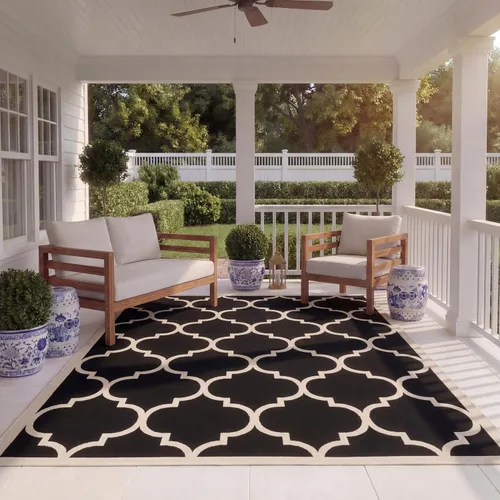 Vista 31 de SAFAVIEH Courtyard Collection - Alfombra decorativa de 2 x 3 pies 7 pulgadas, verde oscuro y beige, no desprende pelusa y de fácil cuidado