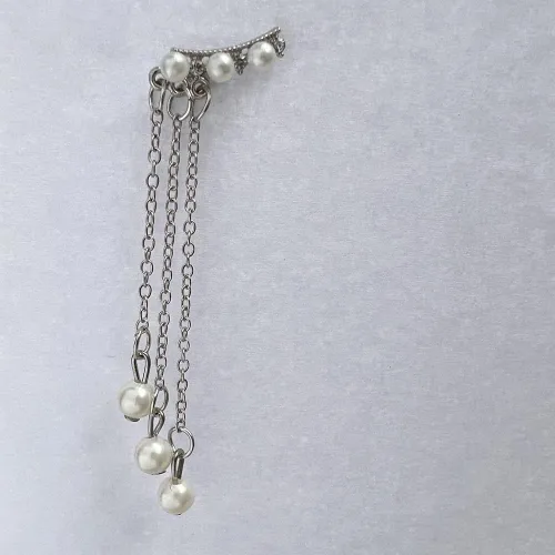 Vista 7 de Crawler - Pendientes de cadena con forma de gota, 7 cristales, para mujeres y niñas