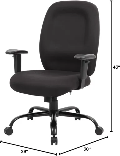 Vista 3 de Boss Office Products Silla de trabajo resistente, color negro