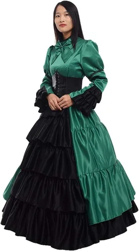 Vista 6 de GRACEART - Disfraz estilo victoriano , rococó, para mujer (vestido y miriñaque)