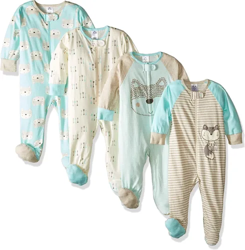 Vista 2 de Gerber Sleep n Play - Mamelucos para niños bebés paquete de 4