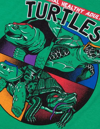 Vista 5 de Normal Healthy Adult Turtles Funny Ninja Humor 90s Teenage Joke Men Women Mutant T-Shirt