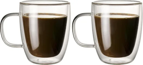 Vista 12 de Little World Taza de café de vidrio, 8.5 onzas, doble pared, aislada, resistente al calor, para té, café, café con leche, capuchino, espresso, té