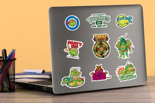 Vista 5 de Teenage Mutant Ninja Turtles TMNT 2nd Variety Mix 50 unidades de calcomanías grandes de vinilo de lujo – Laptop, botella de agua, álbum de recortes