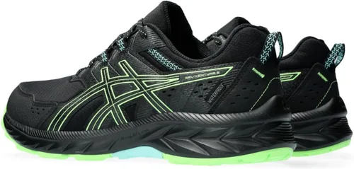 Vista 3 de ASICS Zapatillas de running Gel-Venture 9 para hombre, NegroVerde Iluminado
