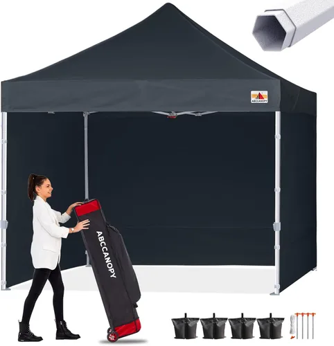 Vista 13 de ABCCANOPY - Tienda de campaña con dosel de primera calidad, sombra instantánea comercial, 10 x 15, serie premium, gris