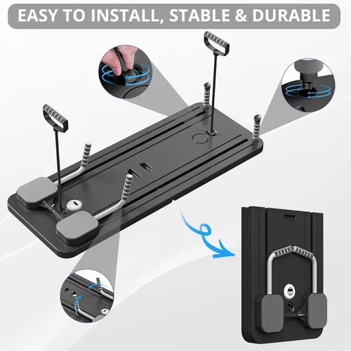 Vista 6 de JANUA Pilates Board - Pilates Reformer Set, Multi-Purpose Foldable Pilates Reformer Board for Home, 5 in 1 Pilates Sliding Board