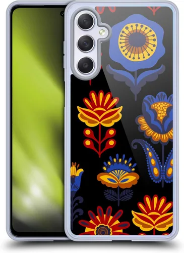 Vista 12 de Head Case Designs Officially Licensed Haroulita Blue Red Ethnic Pattern Gel Case [Military Grade Protection] Compatible with Samsung Galaxy M54 5G