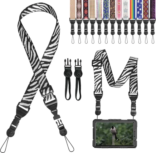Vista 12 de Correa de hombro ajustable Gowjaw: Correa de nylon cómoda para iPad/Samsung Tablet con lanyard para el cuello, funda para iPad/cámara/binoculares