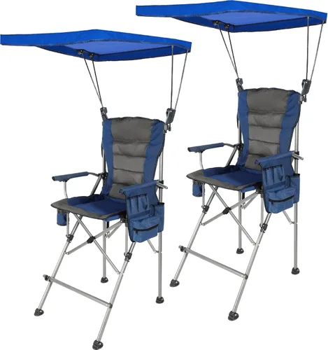 Vista 14 de Sillas plegables extra altas Stonehomy para adultos 330lbs, sillas director plegables de altura de barra portátiles para acampar al aire libre