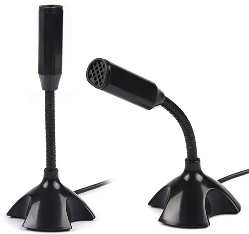 Vista 6 de Wendry Micrófono de escritorio USB para juegos, mini condensador USB 2.0 de alta sensibilidad y bajo ruido para chat web/videoconferencias web/canto