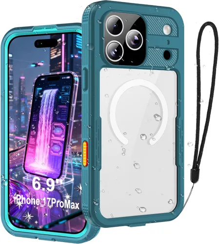 Vista 9 de Funda resistente al agua para iPhone 11 Pro Max, diseño delgado con protector de pantalla integrado, a prueba de golpes, 6.5 pulgadas (negro y gris)