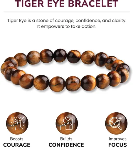 Vista 49 de Crystal Vibe Pulseras de cuentas de 0.315 in para mujeres y hombres, pulseras de cristal con piedras preciosas naturales, tamaño elástico ajustable