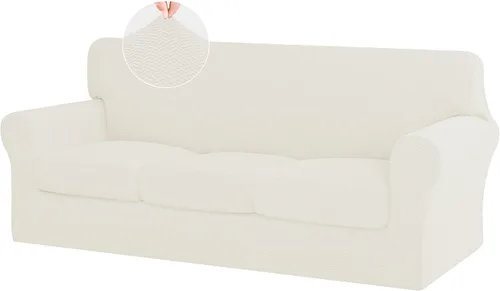 Vista 8 de ISSUNTEX 2 Piezas Fundas para Silla y Sofá de Alta Elasticidad Gruesas, Funda Suave para Sofá de 1 Cojín Separado, Tela Jacquard Funda Elástica