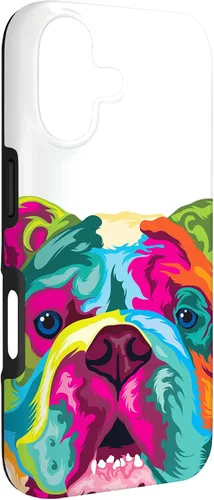 Vista 3 de Pop Art English Bulldog Dog Lover Bulldog Case for iPhone 17
