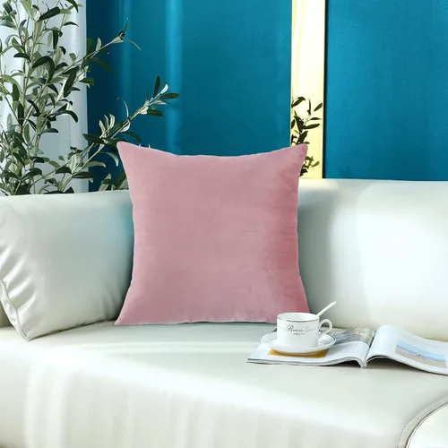 Vista 48 de mixeoo Comfy - Juego de 2 fundas de almohada decorativas de terciopelo grueso sólido y grueso, súper suaves, decoración del hogar para sofá, sala