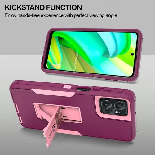 Vista 6 de CoverON Funda rígida diseñada para Motorola Moto G Power 5G, resistente grado militar A de doble capa híbrida de TPU suave, cubierta de plástico