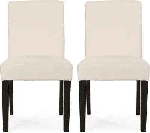 Vista 14 de Christopher Knight Home Boling - Silla de comedor tapizada contemporánea (juego de 2), gris claro + marrón oscuro