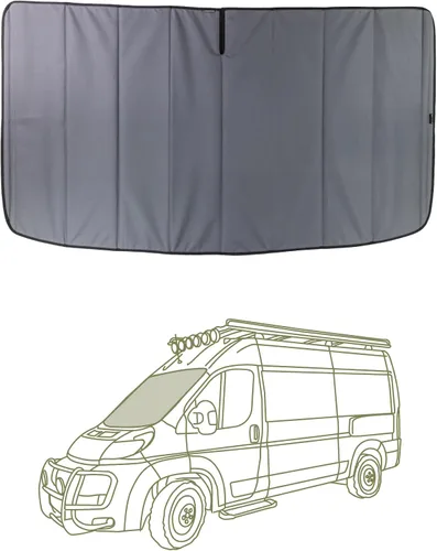 Vista 10 de VanEssential Cubierta Aislante con Oscurecimiento Total para Ventana de Tripulación Diseñada para RAM Promaster Marco de Ventana de Metal Desnudo