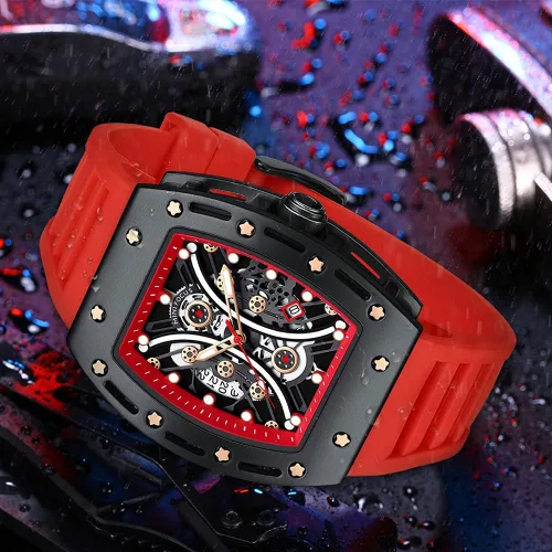Vista 3 de MF MINI FOCUS Watch Wristwatch Fashion Hollow Big Dial Luminous Waterproof Sport Analog Quartz Business Mens Watches Silicon Strap Dress Watch