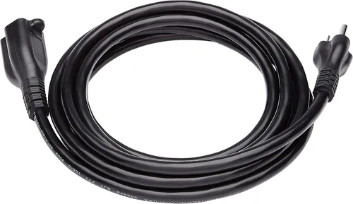 Vista 6 de Amazon Basics - Cable de extensión de 3 pies, extensor de toma de 3 clavijas, cable de extensión para interiores, 13 amperios, 125V, color negro