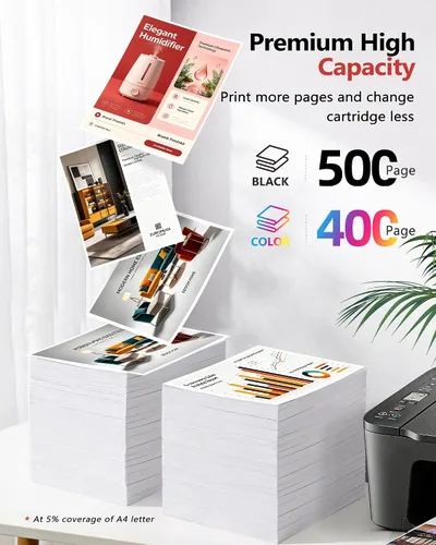 Vista 3 de 245XL 246XL Cartuchos de tinta para Canon Ink 245 y 246 PG245 CL246 XL Pack de combinación de color negro para impresoras PIXMA MX490 TR4520 TS3322