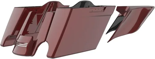 Vista 12 de Cubiertas laterales de alforjas estiradas para motocicleta, extensión extendida para Harley Touring 2014+ - Whisky ámbar Amber Whiskey
