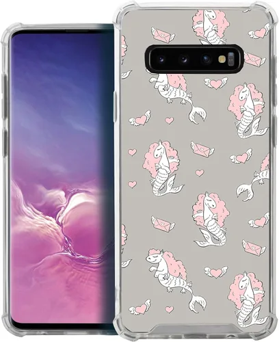 Vista 12 de CasesOnDeck - Funda compatible con Samsung Galaxy S10+ S10 Plus 6.4 pulgadas] S10+ Funda delgada, transparente y flexible de poliuretano
