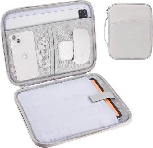 Vista 9 de Funda de transporte para iPad de 9 a 11 pulgadas, bolsa acolchada para tableta de viaje para iPad Pro de 11 pulgadas (M4), iPad 10.9