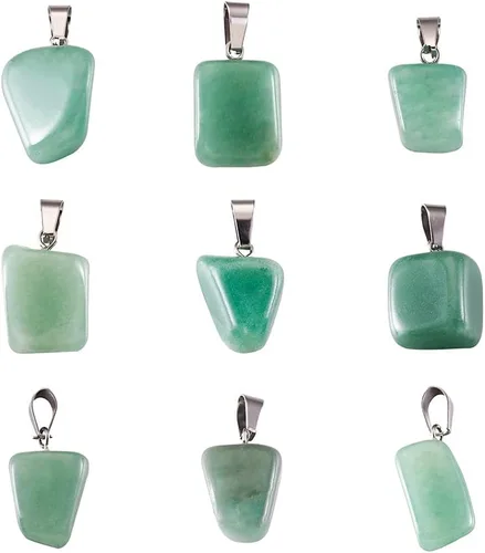 Vista 19 de Beadthoven - 24 dijes de piedras preciosas irregulares naturales, piedras curativas mixtas, chakras, reiki, pepita, piedras preciosas para hacer