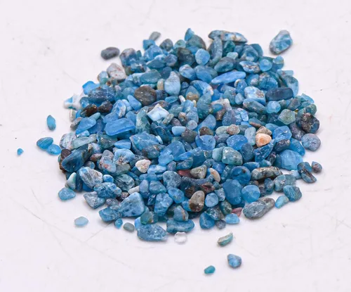 Vista 7 de Piedras pequeñas de apatita azul intenso, 7.05 oz (7 onzas), piedras preciosas pulidas, piedras preciosas naturales brillantes, muestras minerales