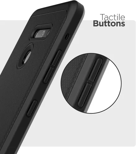 Vista 6 de ENCASED Armadura delgada para LG G8 ThinQ caso (ajuste delgado) cubierta de agarre flexible - negro