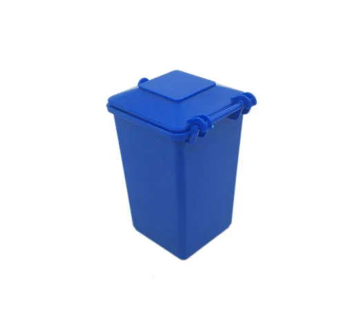 Vista 4 de Juego de basura automotriz de 3 colores ABS plástico pequeño cubo de basura camión de basura juguete