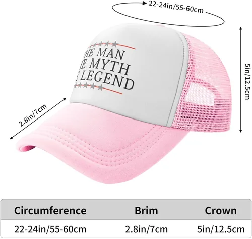 Vista 5 de Trucker Hat Men Weddings Officiant Marriage Snapback Cap Man Myth Legend Officiant Mesh Trucker