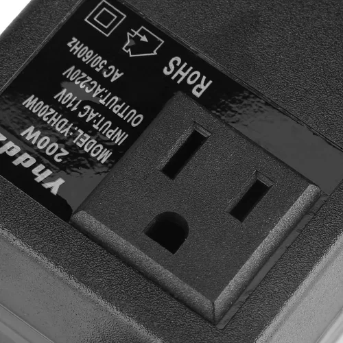 Vista 8 de Zopsc Transformador convertidor de voltaje de potencia, 110 a 220V, 200W, adaptador de viaje