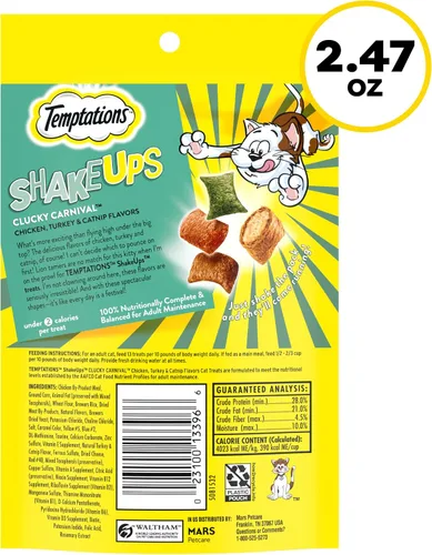 Vista 9 de Temptations ShakeUps - Golosinas crujientes para gatos, carnaval Clucky, 2.47 onzas, paquete de 12