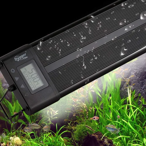 Vista 11 de Hygger - Luz LED programable para acuario, para peceras de plantas de 12~18 pulgadas de largo, espectro completo, con pantalla LCD de configuración