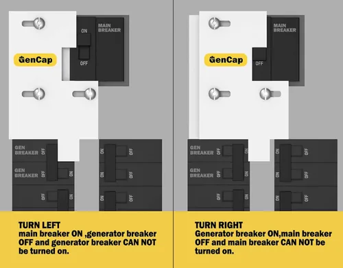Vista 5 de Kit de enclavamiento para generador compatible con paneles de interruptor eléctrico general GE con una sola red vertical para un uso seguro
