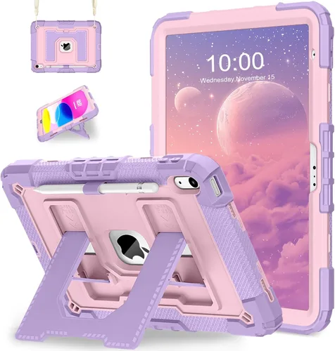Vista 8 de WESOROL Funda para iPad A16 11ª Generación 11 Pulgadas (2025) iPad 10ª Generación 10.9 Pulgadas (2022), Fundas i Pad A16 Grado Militar Resistente a