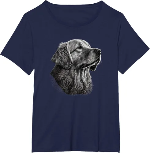 Vista 17 de Camiseta divertida Golden Retriever, Negro