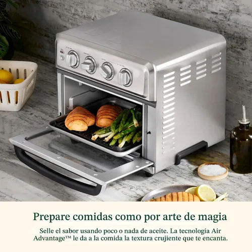 Vista 3 de Cuisinart Horno Tostador Freidora de Aire con Parrilla, 1800W Horno Freidora de Aire 8 en 1 con Opciones de Hornear, Hornear por Convección