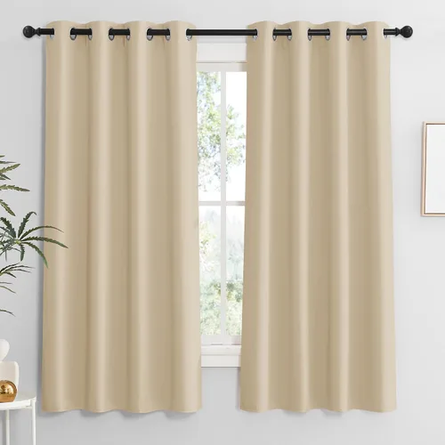 Vista 46 de RYB HOME - Cortinas para armario de 36 pulgadas, cortinas para oscurecer la habitación con ojales resistentes a la oxidación, cortinas de Aqua