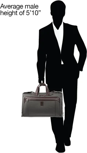 Vista 9 de Travelpro Platinum Elite - Bolsa de mano de tres pliegues, para hombres y mujeres, Gris Vintage, Platinum Elite - Bolso de mano de tres pliegues