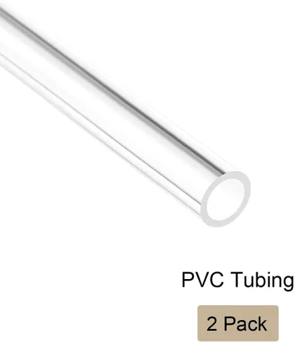 Vista 5 de Tubo de PVC transparente Tubo rígido de plástico Tubería redonda, [para iluminación, acuario, pecera] - 0.354 in de diámetro interior x 0.394 in