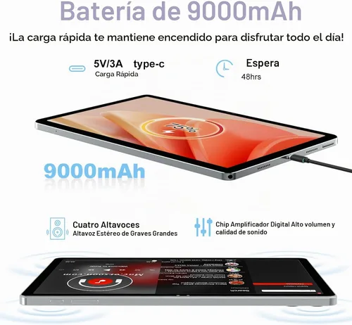 Vista 7 de 2026 La última tableta Android de 11 pulgadas, 18 GB de RAM, 128 GB de ROM, expansión de 1 TB, pantalla 2K, T616 Octa-Core, WiFi 5G, cámara de 13